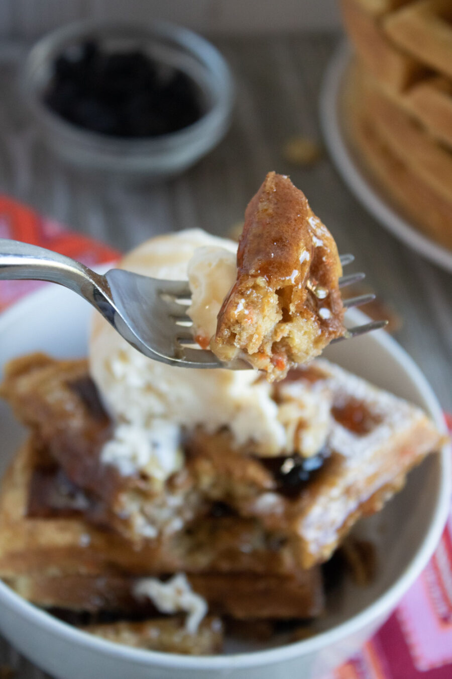 carrot cake waffles 